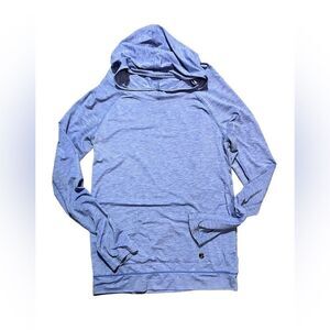 Long Sleeve Lightweight Hooded Purple Top
